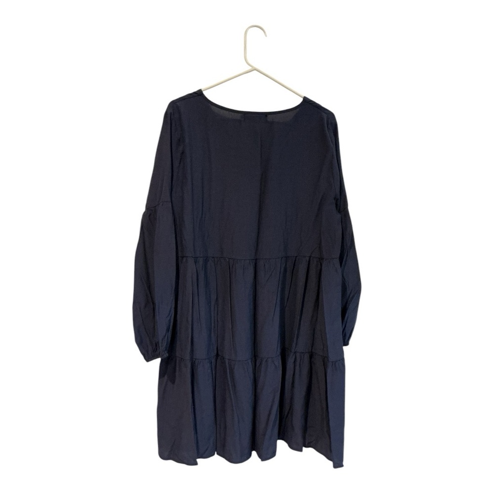 Misslook Navy Blue Tiered Babydoll Long Sleeve Dress Size XL - Picture 3 of 7